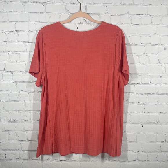 J. Jill Women Size L Wherever Collection Pullover Stretch Short Sleeve Blouse - Picture 2 of 9